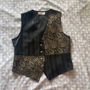 Samantha David Gold and Black Vintage Vest